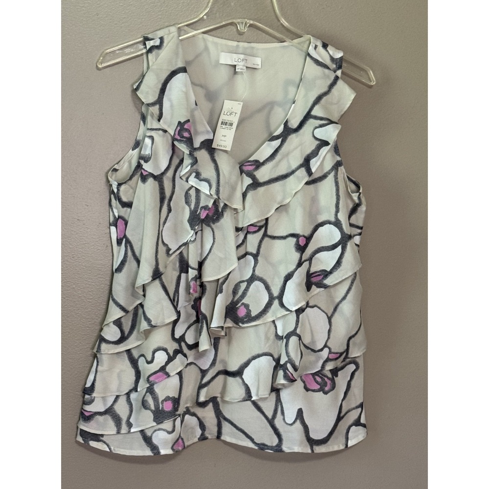 NWT Ann Taylor LOFT Sleeveless Blouse Size Petite M